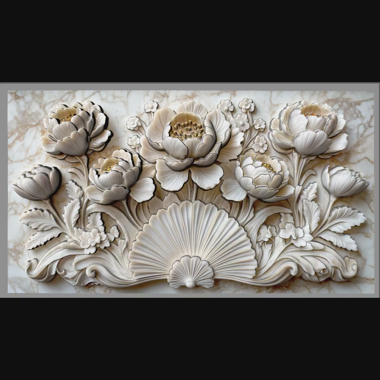 Cherry Blossom 3D Relief: Floral CNC Carving Panel (Digital Download)
