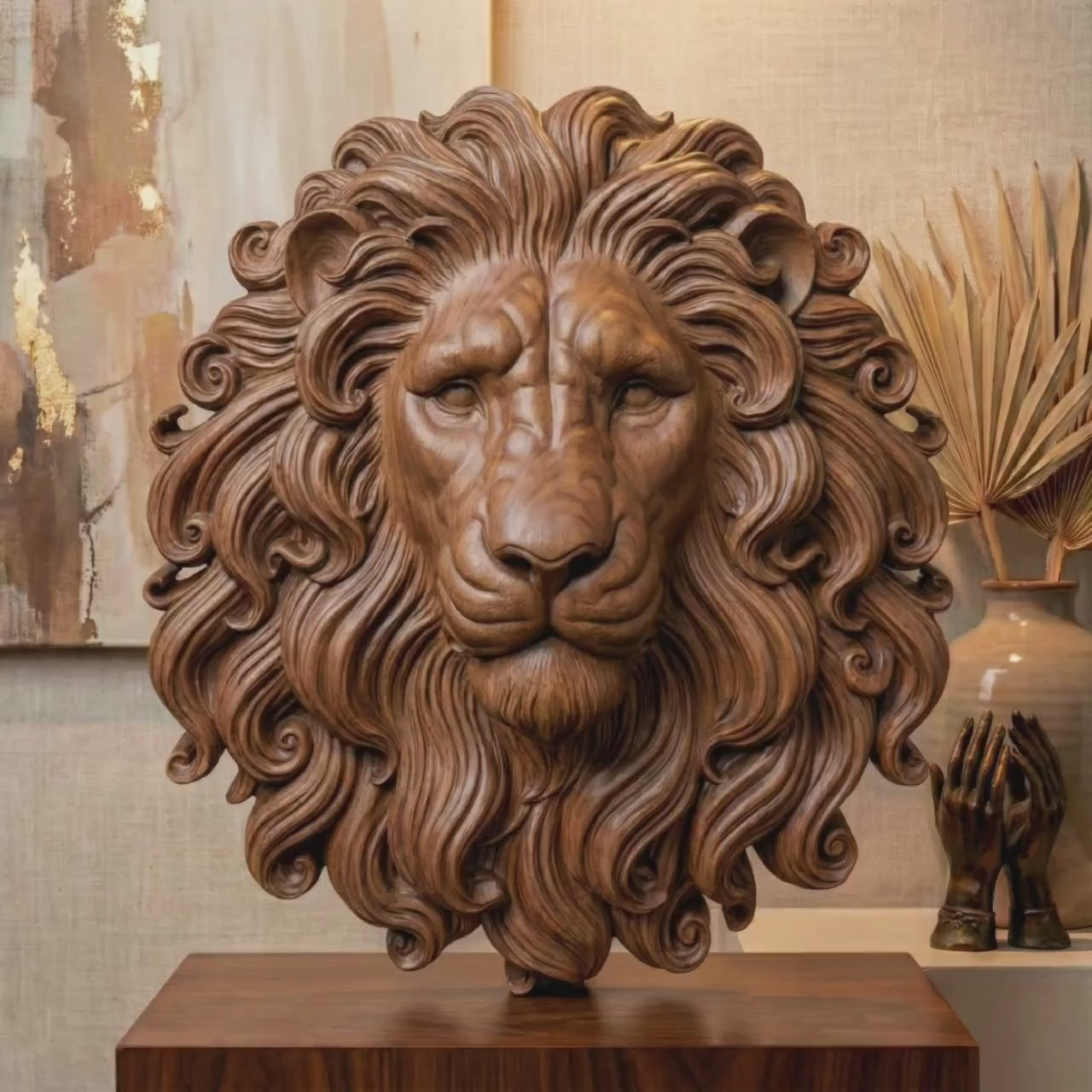 3D Lion Relief STL File: CNC, Laser Engraving, 3D Print (Digital Download