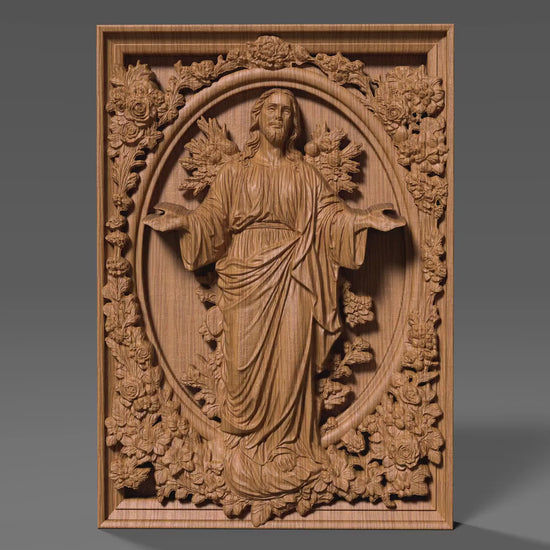 Jesus Christ 3D Relief Model: CNC Carving, Laser Engraving (Digital Download)