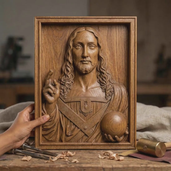 Salvator Mundi Relief | CNC, 3D Print Da Vinci Art (Digital Download)