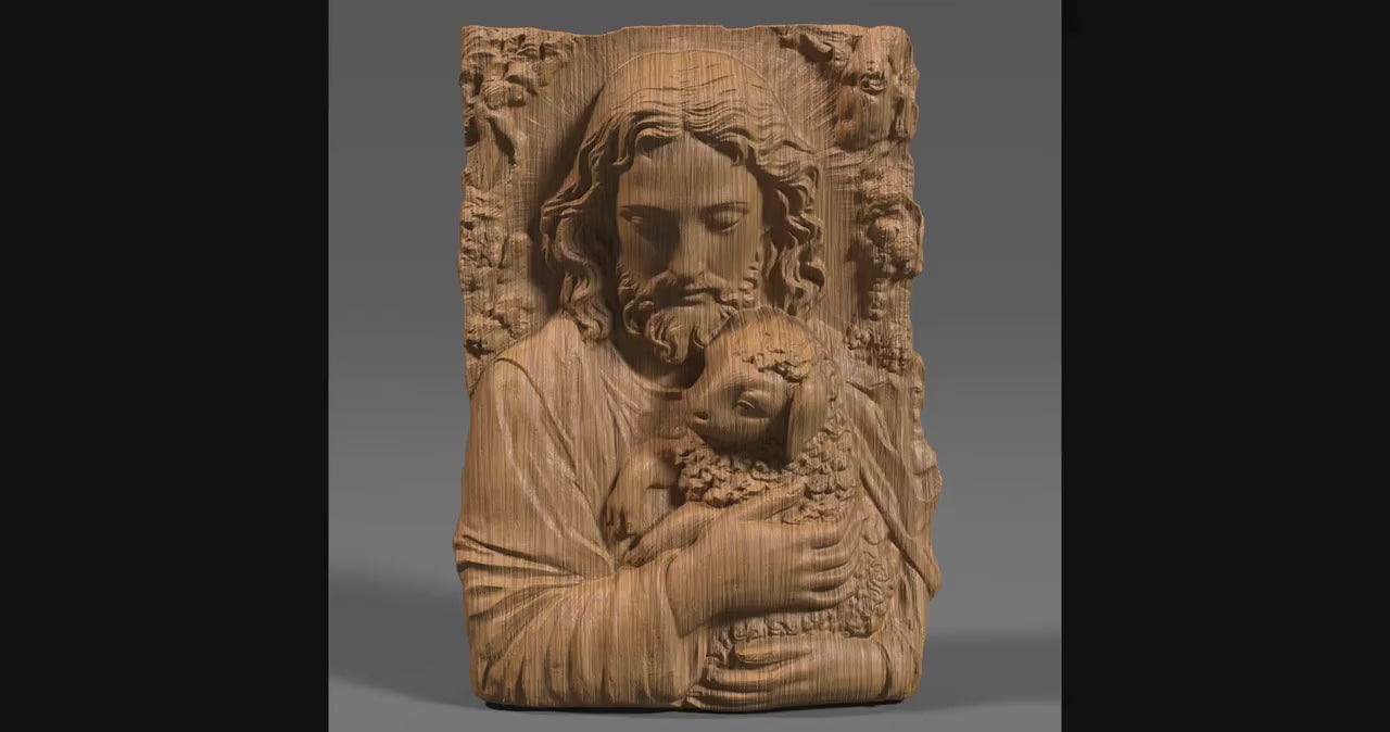Lamb of God 3D Bas Relief STL | Christian Wall Art |Digital Download