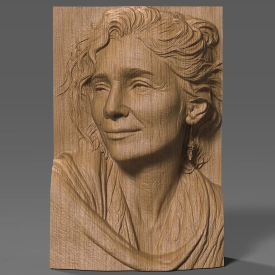Custom 3D Bas Relief Portrait: Personalized STL File (Digital Download)