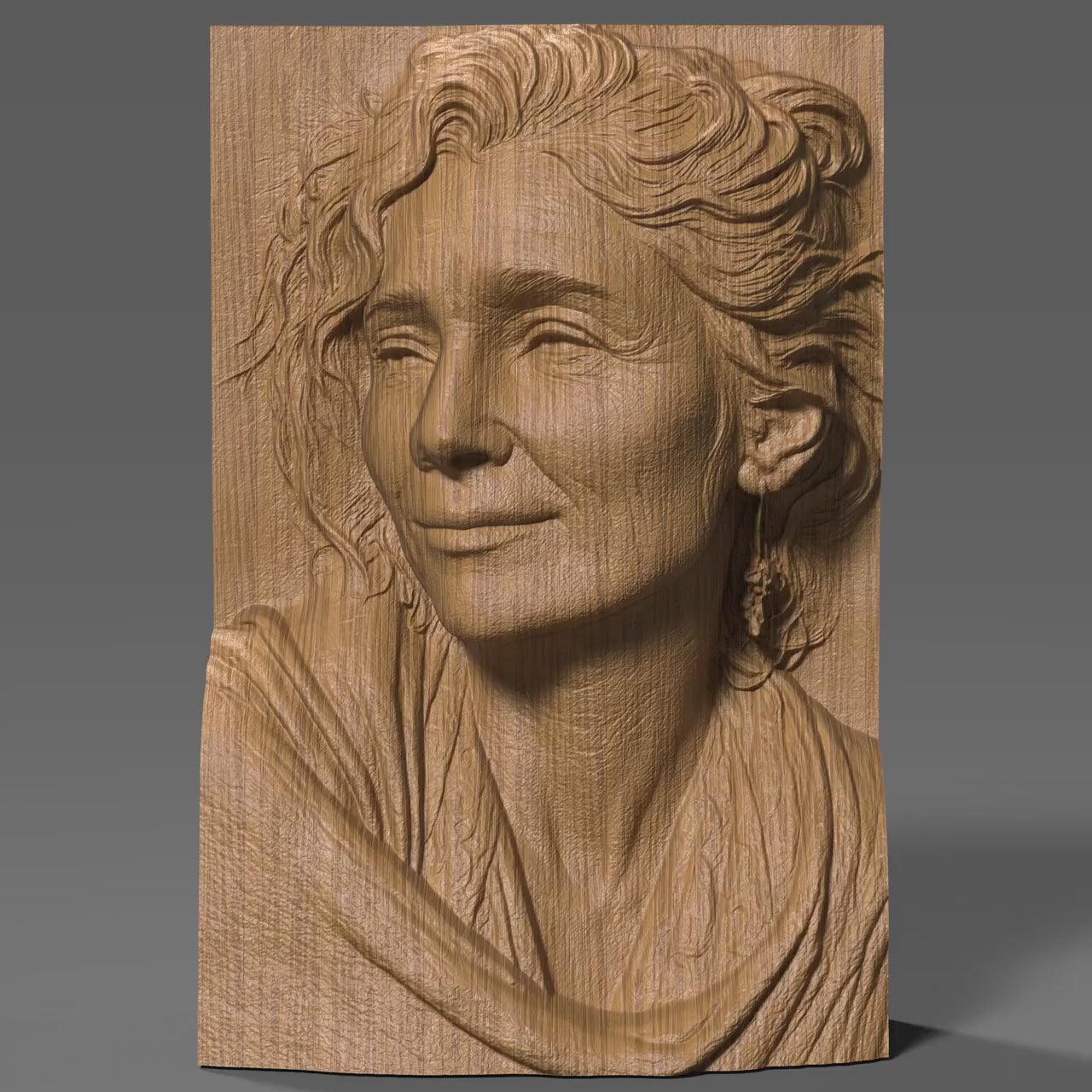 Custom 3D Bas Relief Portrait: Personalized STL File (Digital Download)