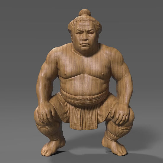 Sumo Wrestler 3D Relief Model | Japanese Martial Arts (Digital Download)