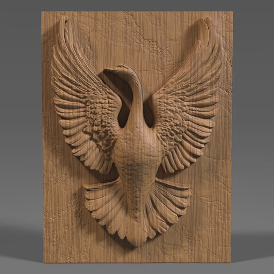 Canada Goose 3D Relief Model: CNC Laser Engraving, 3D Printing (STL File)