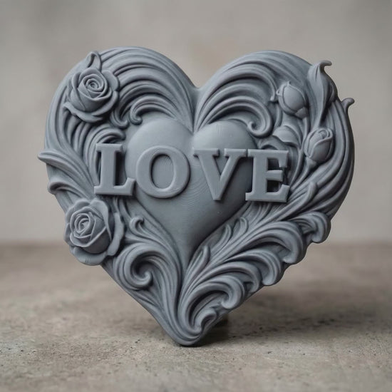 Valentines Day Decor | LOVE Heart | 3D Bas Relief STL | CNC Wall Art | Custom Gift for Couples(Digital Download)