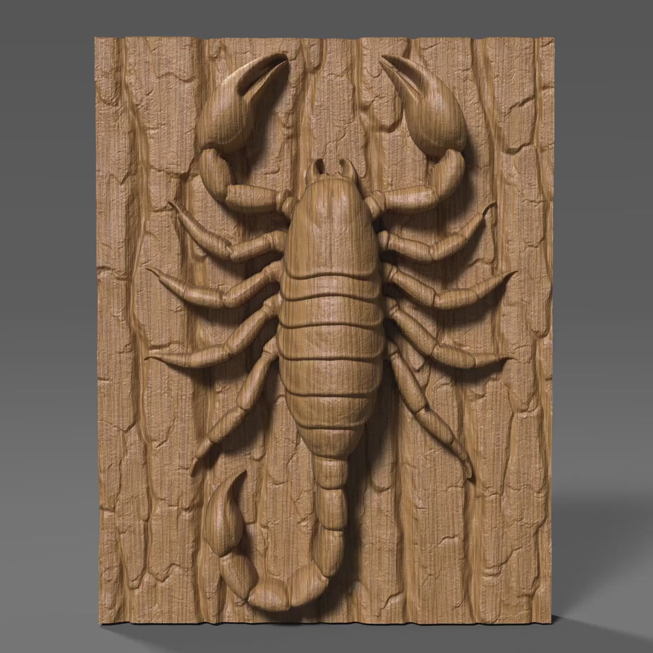 Scorpion 3D Wood Carving | Astrology Bas Relief Wall Art | Wooden Zodiac Decor |Digital Download