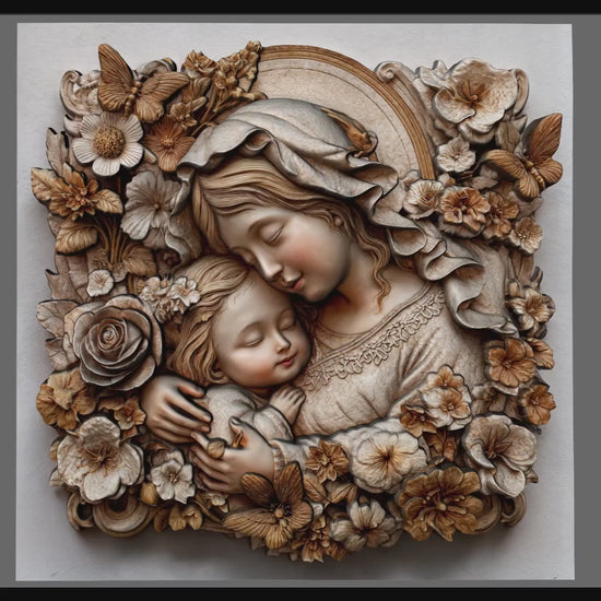 Mother & Child Relief Model: CNC Carving, Laser Engraving, 3D Printing (Digital Download)