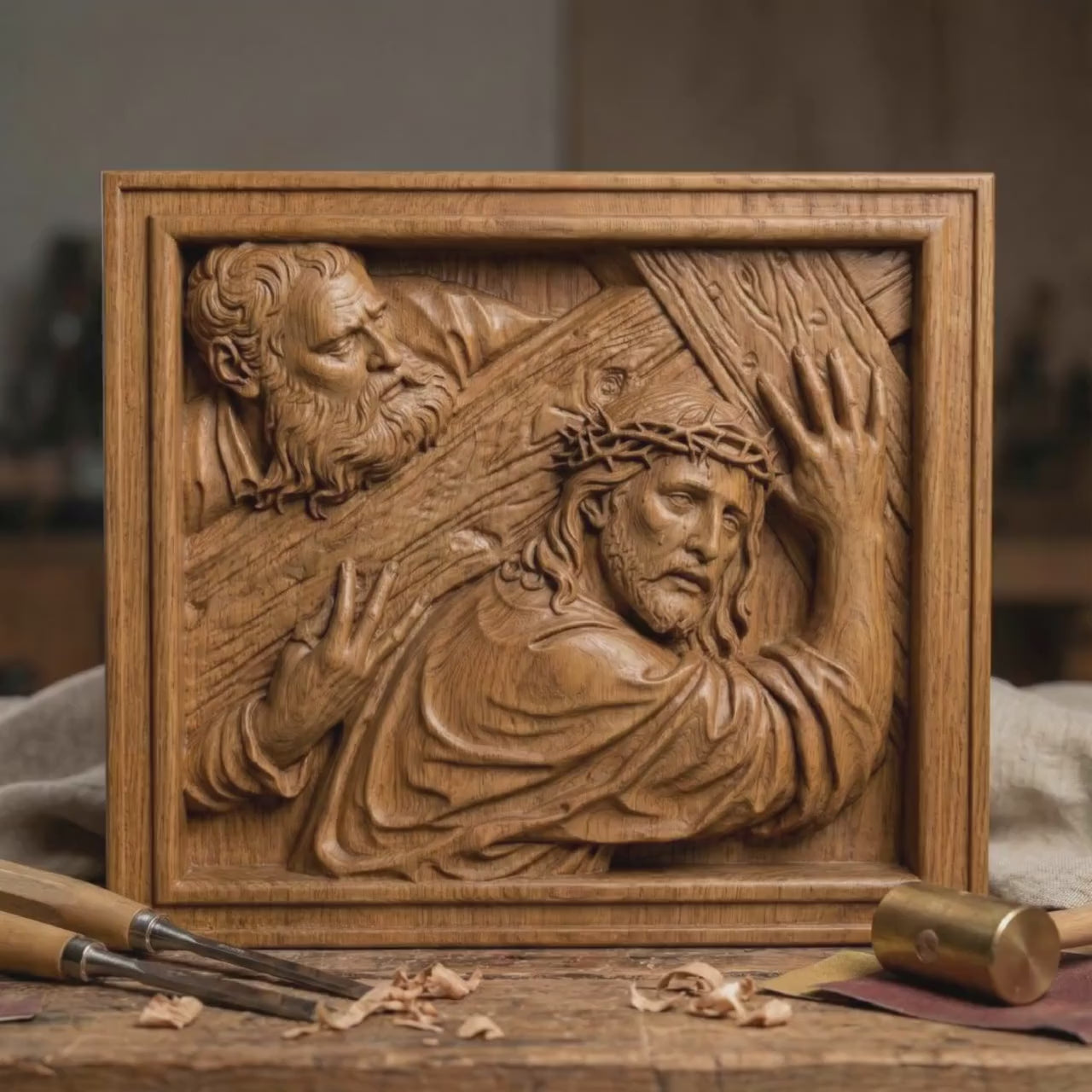 Good Friday, Titian Christ Carrying the Cross Relief, CNC 3D Print Model (Digital Download)
