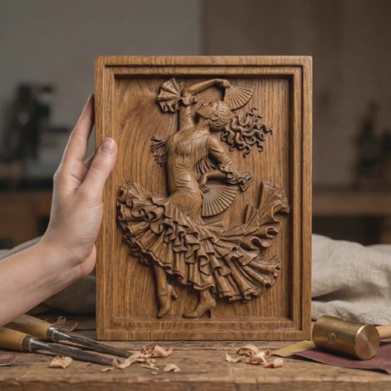Flamenco Dancer Relief STL | CNC, 3D Print (Digital Download)