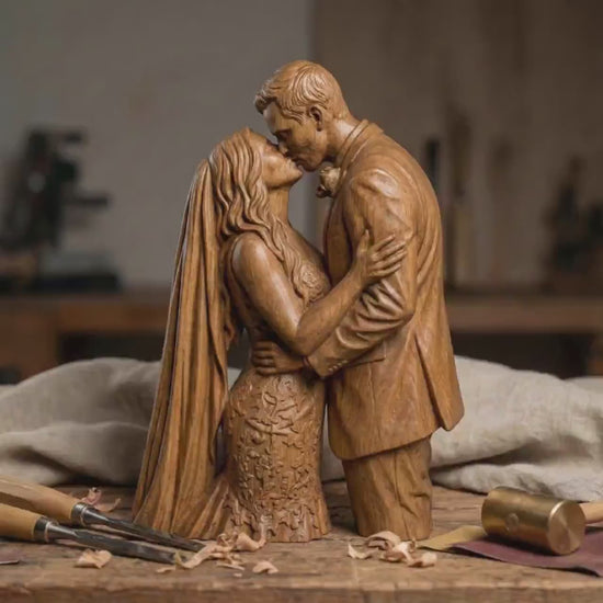 Romantic Wedding Couple Kiss 3D Model STL |  (Digital Download)