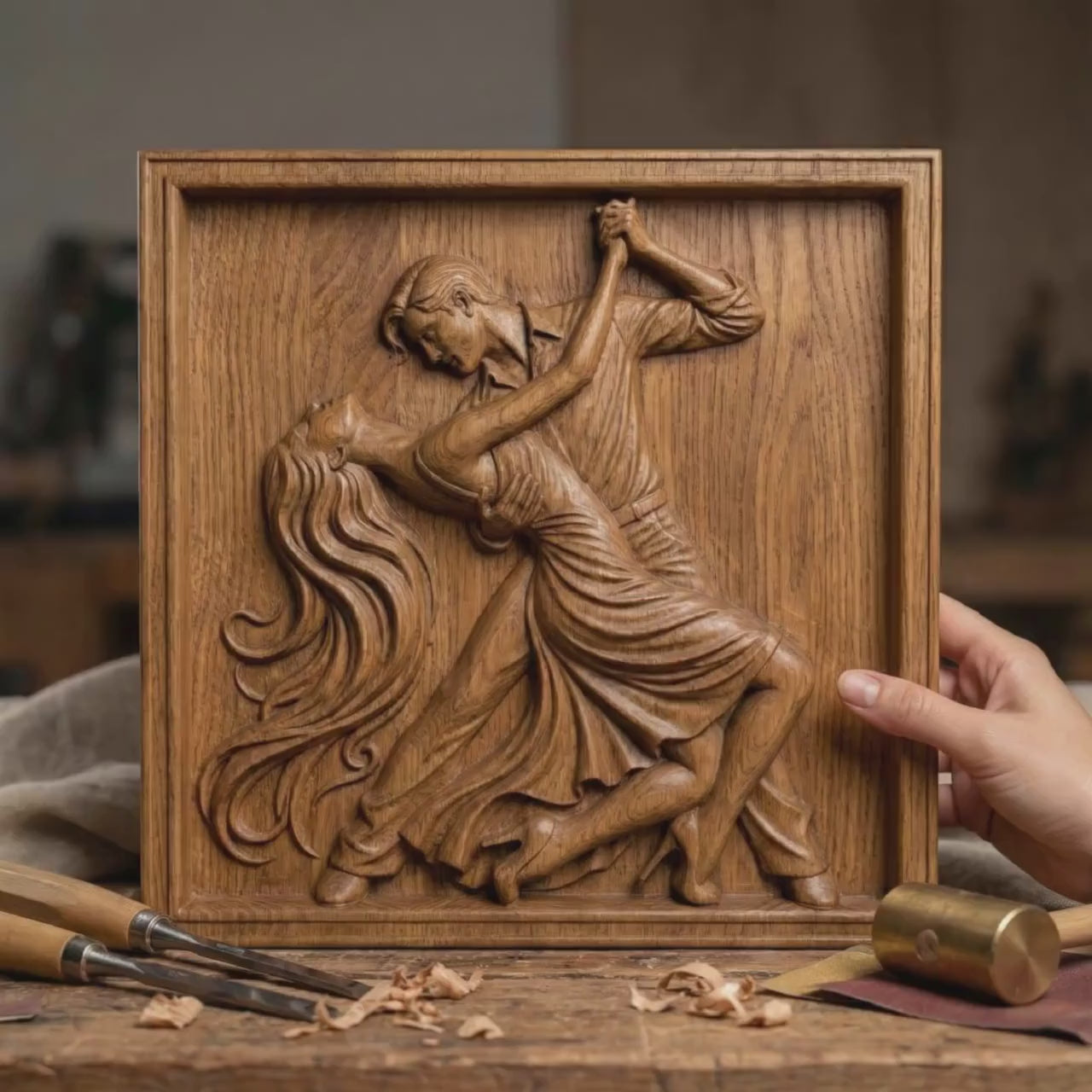 Tango Dance Couple 3D Relief Model | Valentine's Day CNC Wall Art (Digital Download)