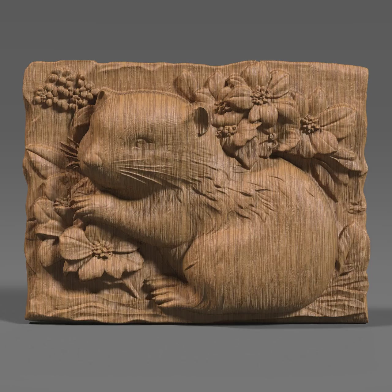 Beaver 3D Relief STL File: CNC Carving, Laser Engraving (Digital Download)