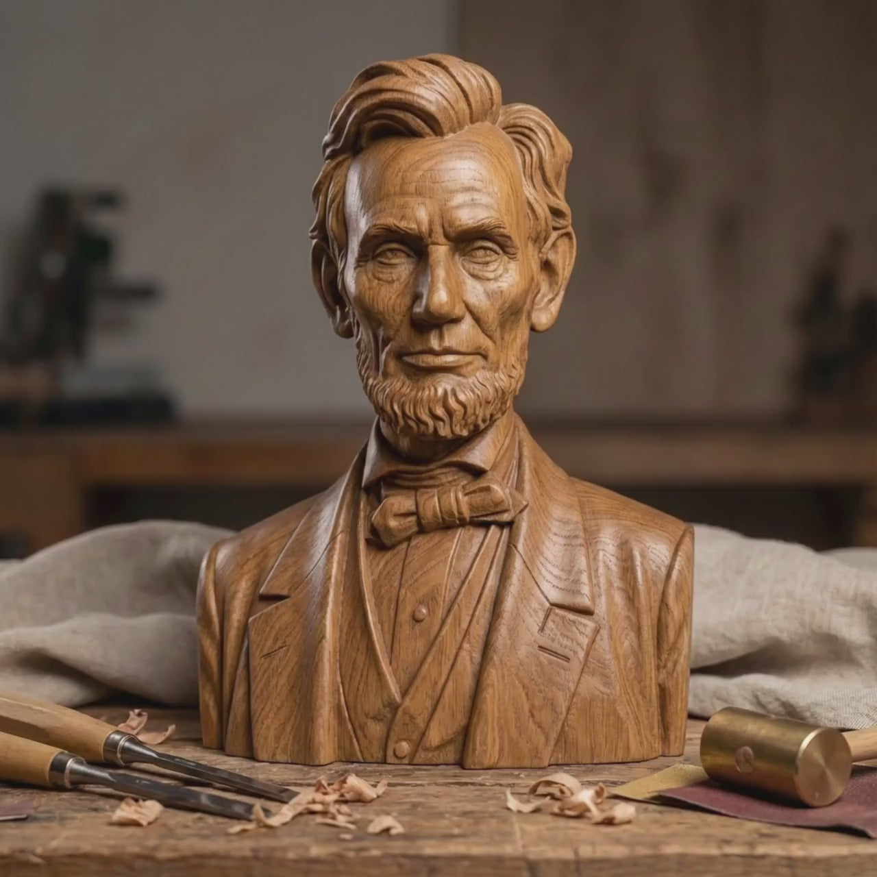 Abraham Lincoln Bust STL 3D | America 250 Freedom | CNC & 3D Print | Digital Download